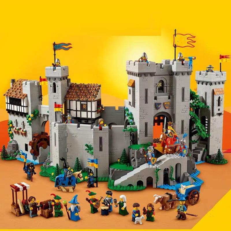 85666 Medieval Architecture Wind Lion King Lion Knight’s Castle Building Block Assembling Toy 61288