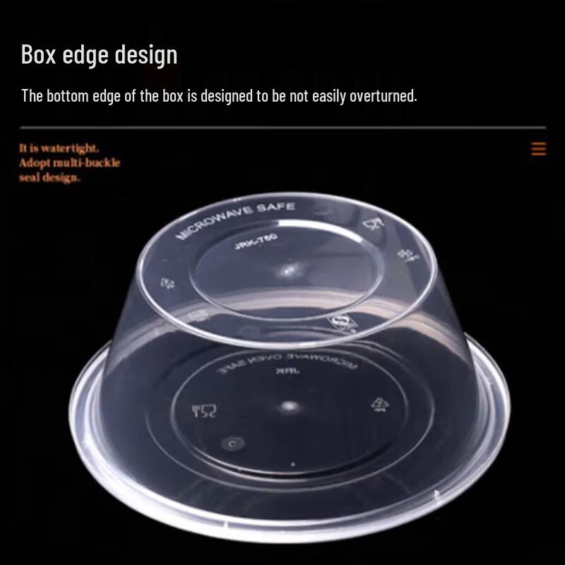 Disposable Round Transparent Takeaway Food Container