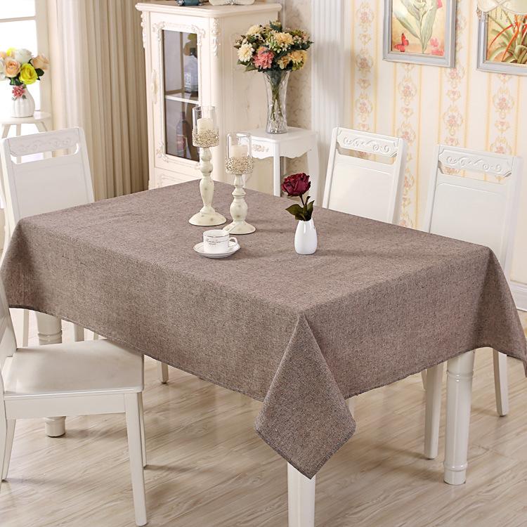 Modern Simple Yarn-Dyed Polyester-Cotton Plain Style Rectangular Tablecloth Coffee Table Tablecloth Dining Table Cloth 60X60CM