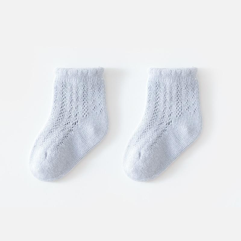 Summer Children'S Socks Solid Color Baby Socks Breathable Cotton Baby Girl Socks Comfortable Boy Socks For Newborn Babies