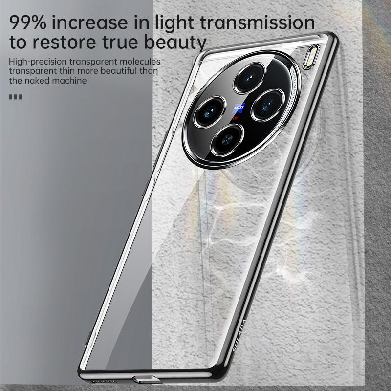SULADA For vivo X100 5G Clear TPU Case Ultra-Thin Electroplating Phone Cover