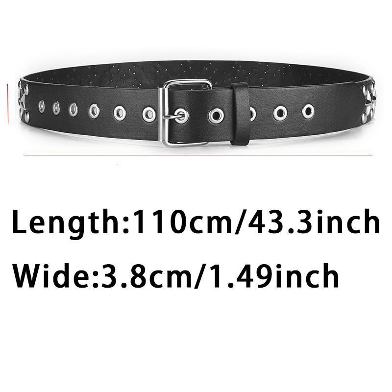 2026 Neue Mode Pentagramm Nieten Damen Gürtel Punk Hip Hop Rock Jeans Herren Gürtel