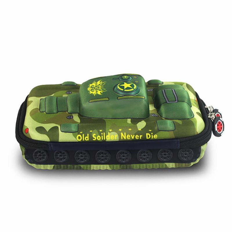 Tank Creative Boys And Girls Simple Pencil Bag Eva Pen Bag Multi-Function Large Capacity Cool 3D Pencil Case