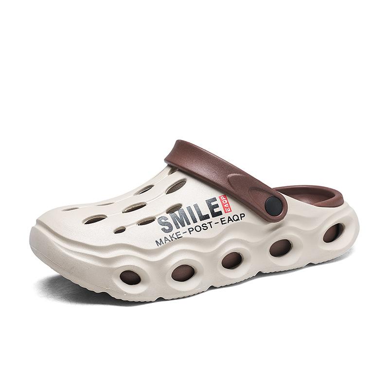 Slippers men's 2025 summer men's fashion bag head hole shoes outdoor casual cool slippers two wear Korean version of beach shoes