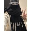 Solid Color Thickened Large Scarf Women's Autumn and Winter New Korean Version Winter Student Versatile Shawl Scarf White