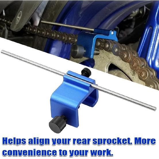 Bittwee Motorcycle Chain Alignment Tool, 08-0048 Quick Accurate Professional Alignment Tool Chain Maintenance Repair Parts Bagged, Universal for
