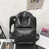 Pu Soft Leather Schoolbag Female Japanese College Students Leisure Travel Backpack Male Fashion Large Capacity Leisure Computer Backpack