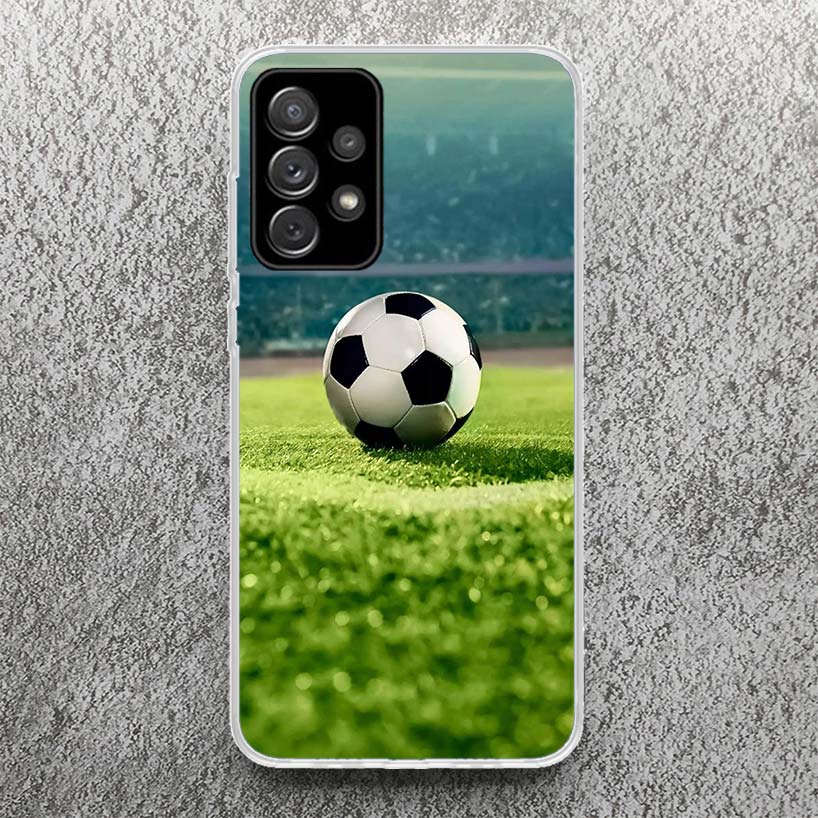 Football Soccer Ball Design Print Soft Case for Samsung A51 A50 A21S A70 A71 Phone Shell A31 A41 A10 A20E A30 A40 A6 A7 A8 A9 Pa