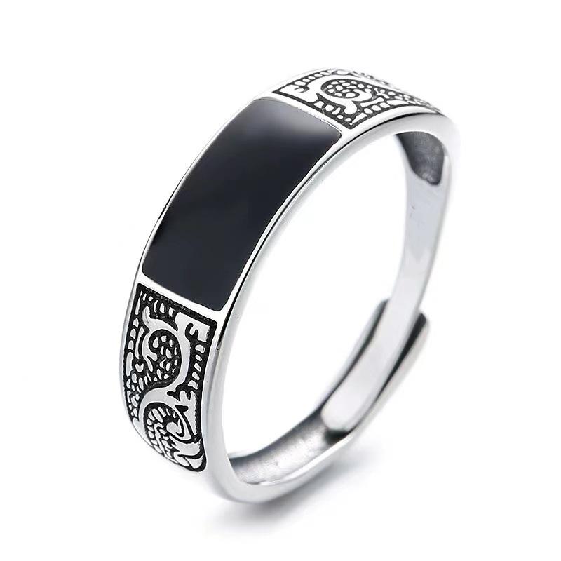 Yin Taifei Retro Versatile Thai Silver Ring for Men and Women - Fashionable Index Finger Band with a High-End Individualistic Feel