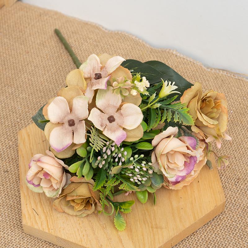 Seiden Künstliche Rosenblumen Billig Herbstdekoration Weiß Hochzeit Zuhause Weihnachten Herbst Künstlicher Blumenstrauß Handwerk Kranz Zubehör