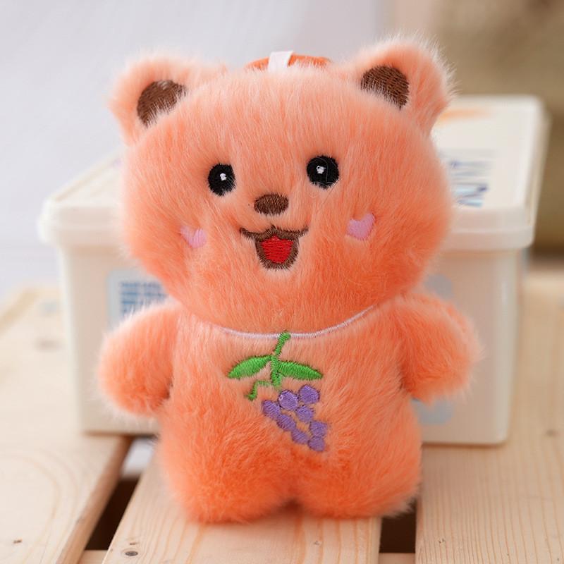 Plush Bear Keychain With Cute Print For Bag Decor And Gift For All Ages