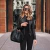 New Arrival Autumn Winter Women's Fashion Leather PU Blazer Jacket