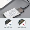 SATA to USB Adapter Cable, USB 3.0 to SATA III Hard Drive Adapter for 2.5'' SSD/HDD Data Transfer,Connecting SATA to USB A/USB C, Reading Hard Drives
