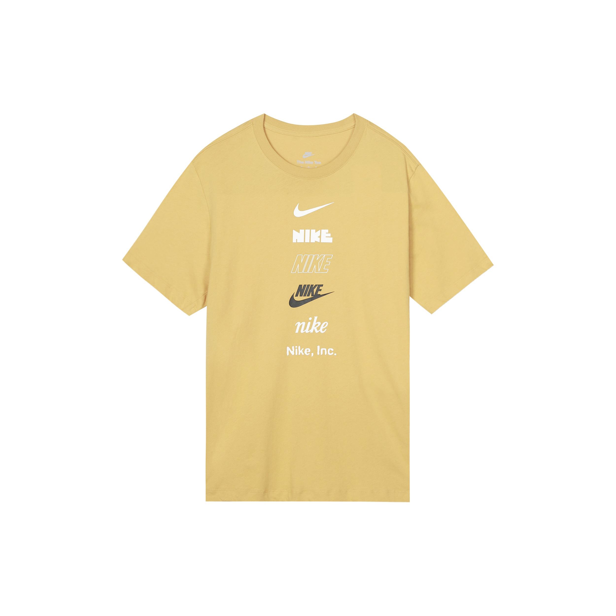 Nike Multi Logo T-Shirt Yellow Men s DZ2876-725 L