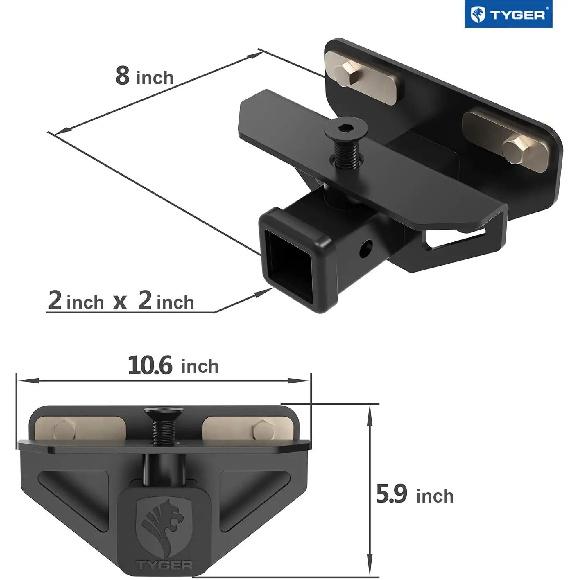 Kit Universale Gancio di Traino e Copertura per Dodge Ram 1500/2500/3500, Adatto ai Modelli 2003-2025, Combo Traino Nero con Ricevitore da 2 Pollici
