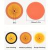 3Pc 125 Type Angle Grinder Polishing Pad - 6-Inch M14 Thread, Car Detailing Sponge Wheel, Universal Polishing & Grinding