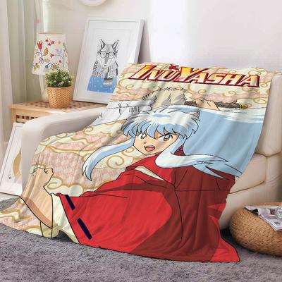 Anime Inuyasha Decke Weich und Hautfreundlich Für Sofa Bett Nickerchen Tagesdecke Ganzjahresdecke