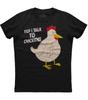 Yep I Talk To Chickens Funny Chicken Lover Mens New Cotton Black T-shirt