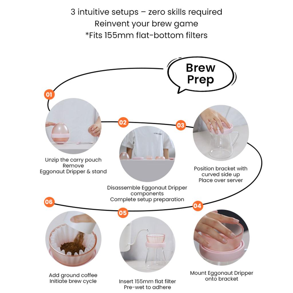 Portable Egg shaped Coffee Filter Hand Brewed Flowing Control for Outdoors Camping Travel