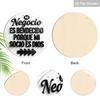 2D Flat "Mi Negocio Es Bendecido Porque Mi Socio Es Dios" 2D Flat Round Wooden Hanging Sign, Christian Business Decor, Religious Gift for