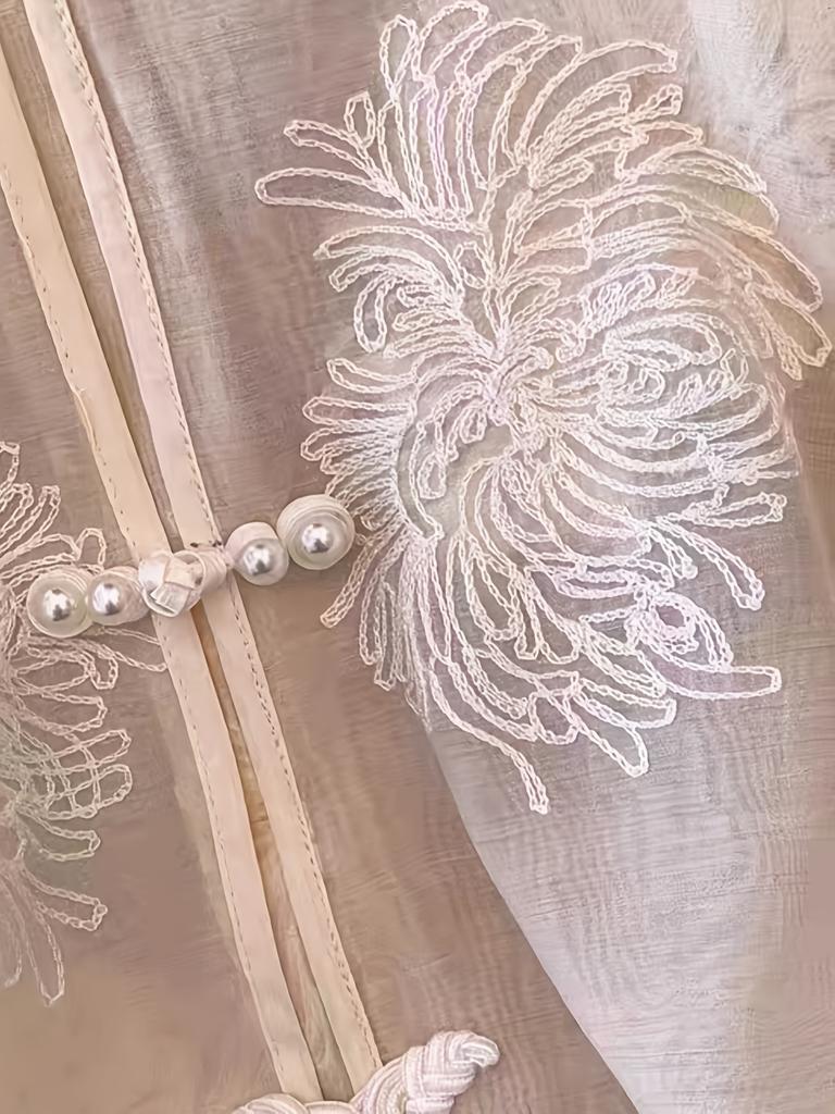 Ladies' Summer Lace New Chinese Gentle Style Pan Button Shirt Top+Shorts Two Piece Set for Women