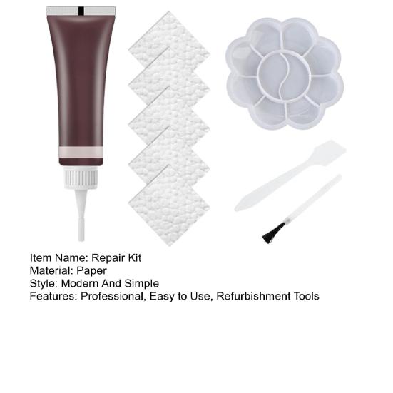 1 Set Faux Leather Repair Kit with Coloring Gel Accessories Professional Car Seat Sofa Jacket Handbag Shoes Faux Leather Scratch Repair Refurbishment