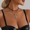 ins cold wind serpentine pendant collarbone chain glass rice bead hottie y1k necklace