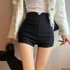 2024 High Waist Slim Fit Black Hot Pants for Women