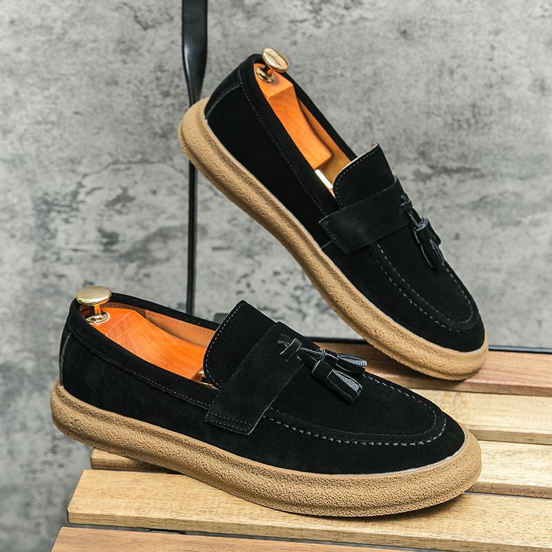 2024 Brown Fashion Elegant Tassels Casual Shoes For Men Comfortable Low Cut Men Loafers Hot Selling Classic Designer Men's Shoes