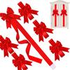 Versatile Festival Bowknot Decoration For Hanging On Doors Wall And Cabinets Polyester Christmas Accent