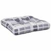 Grey Checkered Pallet Cushion 58 X 58 X 10 Cm Fabric