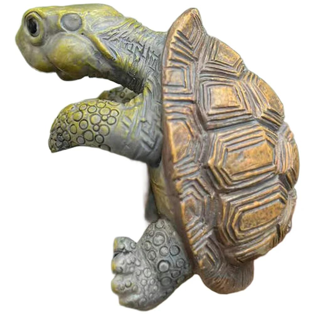 Garden Turtle Resin Statue With Realistic Design And Vibrant Colors Weather Resistant Outdoor Ornament For Patio