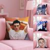 Star H-Hwang Hyunjin Pillow Case Plush Fabric Soft Double-Sided Printed Sofa Warm Winter Home Gift Cushion Cover