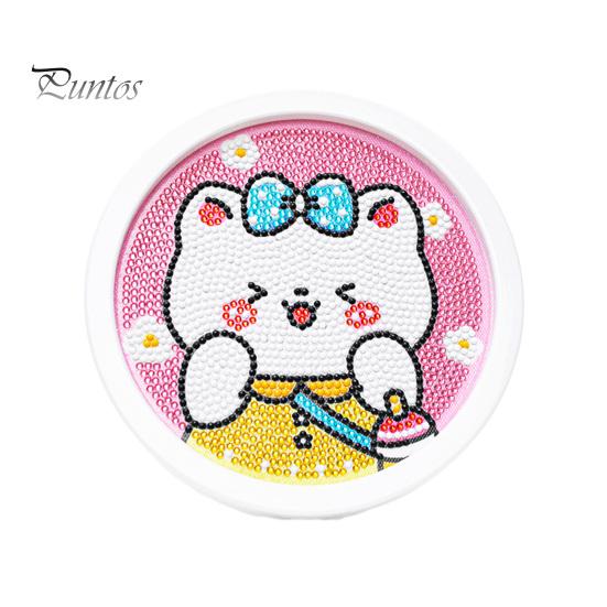 

Мультфильм панда узор горный хрусталь картина DIY дети ручная работа плитка кролик круглый горный хрусталь картина подарок на день рождения C