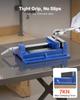 VEVOR Drill Press Vise, 4 Inch Jaw Width, Portable Bench Vise, Slotted Base for Easy Installation, Durable Cast Iron Construction, Workbench Vice