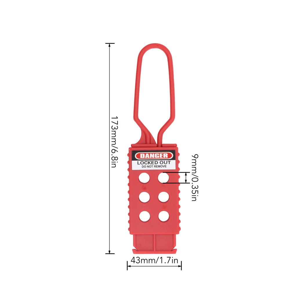 3PCS 6 Holes Tagout Hasps Electrical Insulation Lockout Hasp for Shutdown Maintenance 9mm Hole Diameter