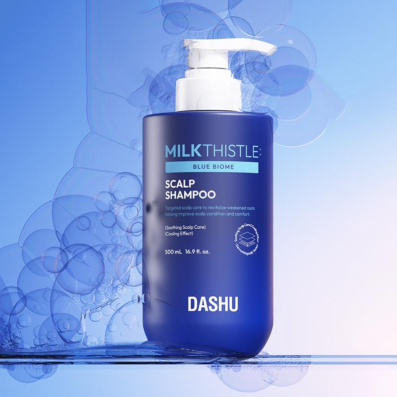 DASHU Shampoo Diário para Couro Cabeludo Bioma Azul Cardo Mariano 500ml