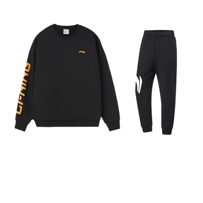 Li Ning Training Series Casual Sportswear Unisex Black YKLU341-1+ AWDRF44-1 L