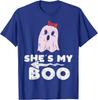 Hesshes My Boo Cute Matching Couple Halloween Tshirt Unisex Unisex Short Sleeve Spooky Season Tops Girlfriend Boyfriend Tshirts