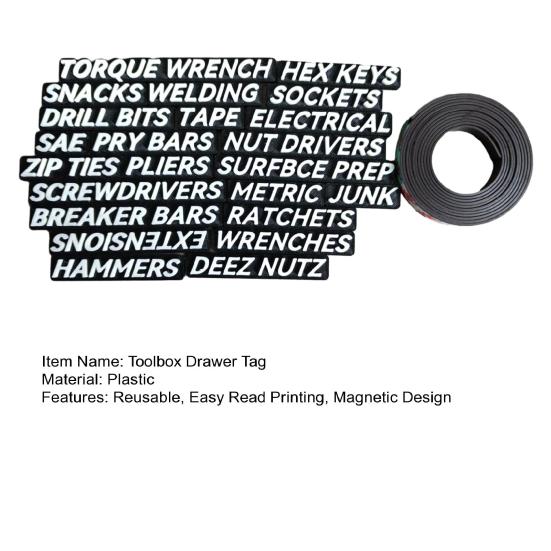 1 Set Toolbox Drawer Tags 3D Magnetic Tool Chest Organizer Labels Reusable Easy To Read Printing Mini Toolbox Drawers Organization Stickers