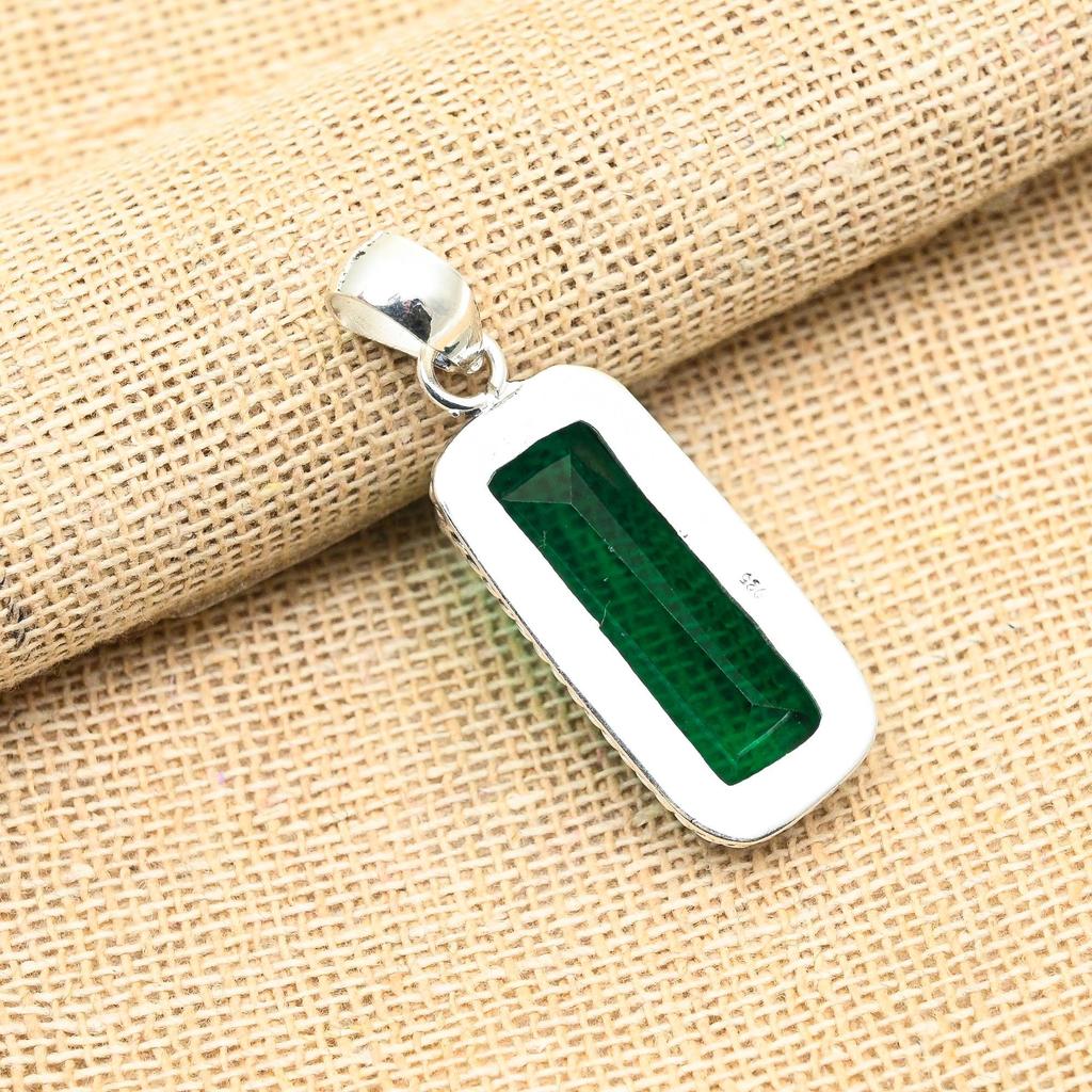 Chrom Diopsid Edelstein handgefertigt 925 Sterling Silber Schmuck schöne Anhänger für Frauen