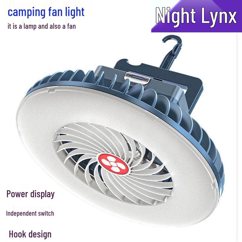 

Портативный многофункциональный USB-вентилятор для кемпинга с фонарем Solar with Stand 1200mAh