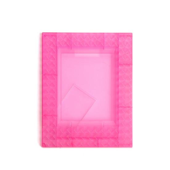 3 Inch Photo Frame Free-standing Anti-crack Solid Color Anti-skid Embossed Desktop Decor