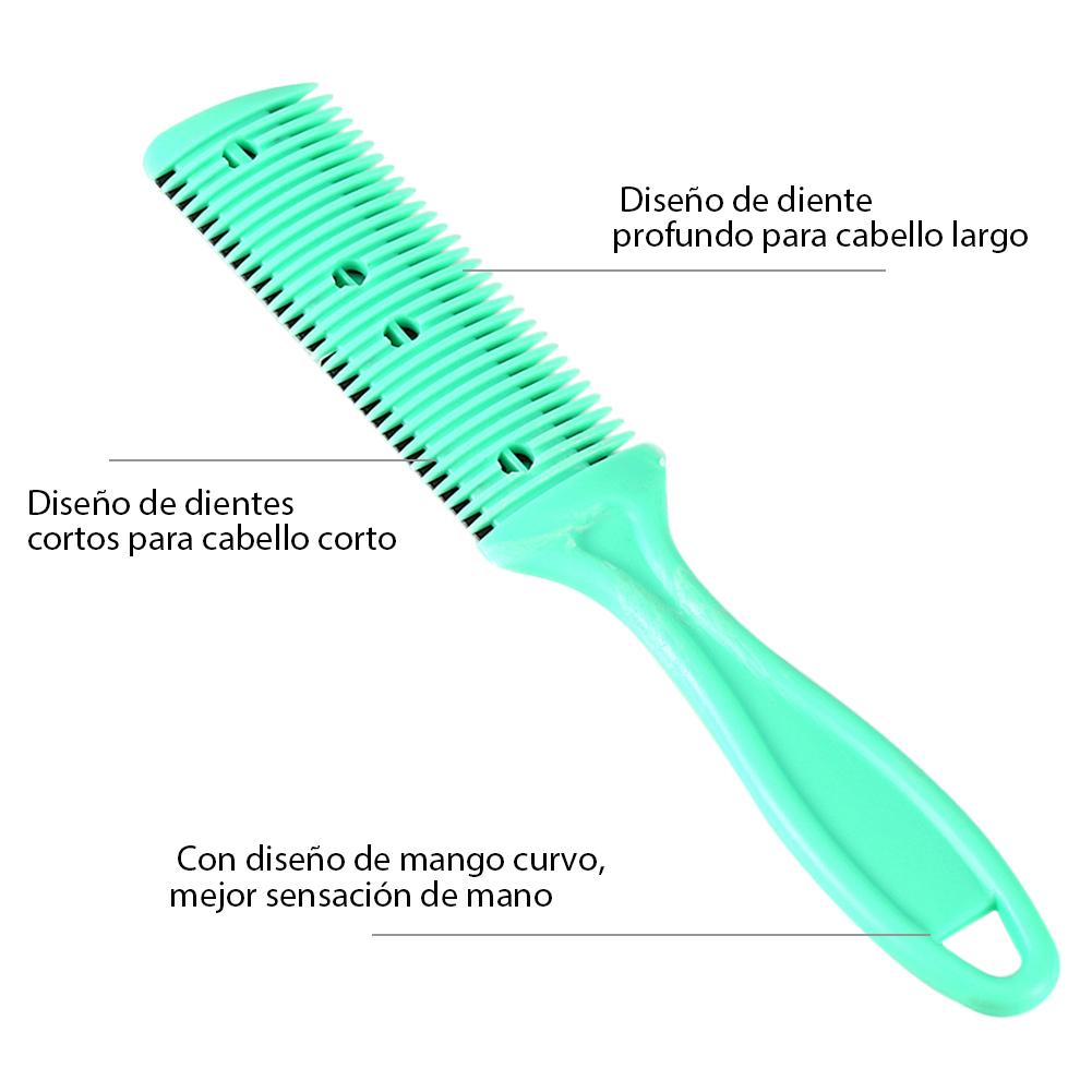 Dual Sides Cutting Slim Haircuts Blade Beauty Salon Home Hairdressing Hair Trimmer Comb Green