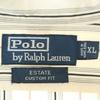 Polo by Ralph Lauren Striped Pattern Long sleeve Cotton shirt XL white Men's Used