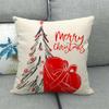 Home Decor Merry Christmas Pattern Throw Pillow Covers Pattern Cushion Cover Suitable for Sofa Bedroom Car Pillow Cover