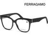 Salvatore Ferragamo Eyeglass Frames SF2956E 001 Black Logo Pattern