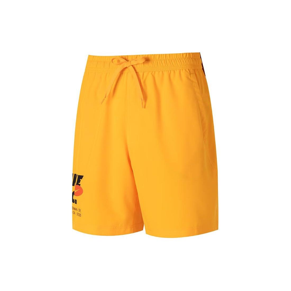 Nike Form Dri-FIT 7 Unlined Fitness Shorts Yellow Black Men s FN3993-717 M