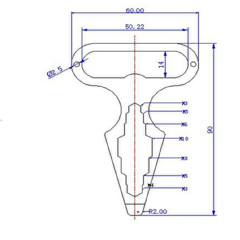 All in 1Pc Camping Equipment EDC Gear Multi Tool Angle Wrench / Screwdriver / Opener Survival Kit