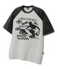 TRILLION Skateboard Pigment Graphic Raglan Short Sleeve_Charcoal